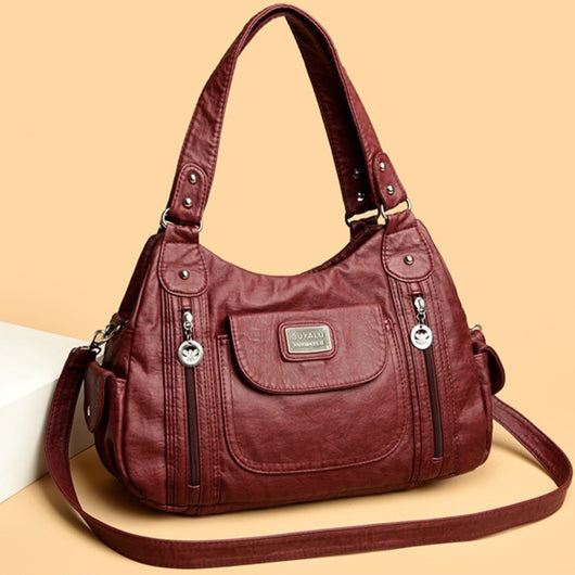 Bolso Tote de Moda para Mujer Estilo Retro Europeo Bolsa Mensajero Dumpling - Image 13