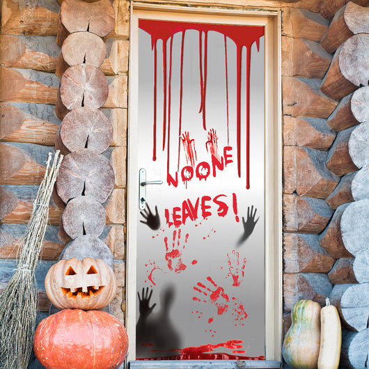 Adhesivo Decorativo Huella de Sangre y Fantasma para Puerta - Decoración Halloween - Image 8