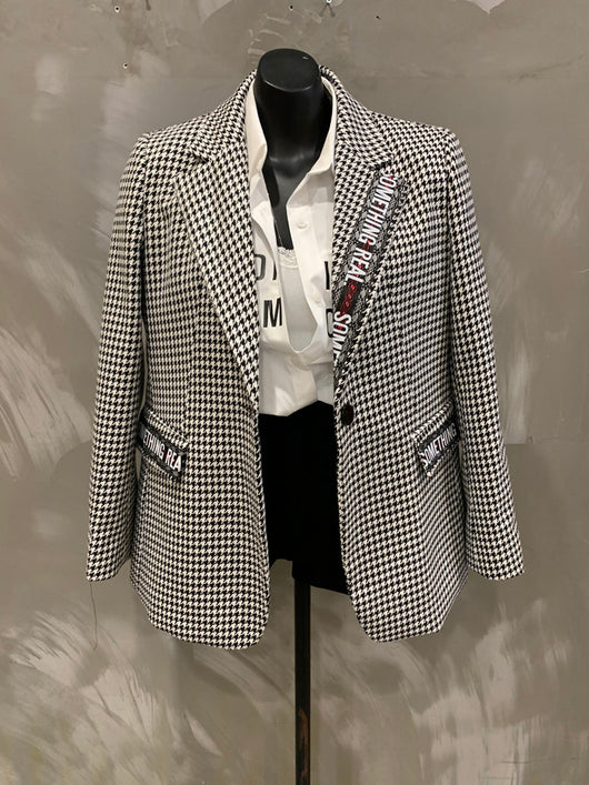 Abrigo de Lana Pata de Gallo Elegante para Mujer - Image 11