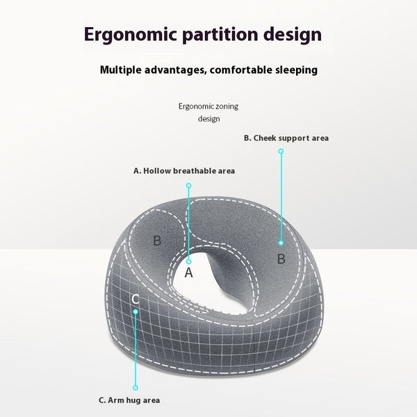 Almohada Ergonómica de Espuma Viscoelástica para Masaje Facial
