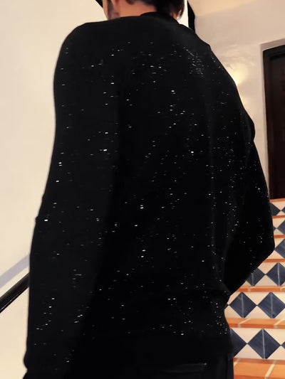 Blusa Elegante para Hombre con Lentejuelas de Manga Larga - Image 3