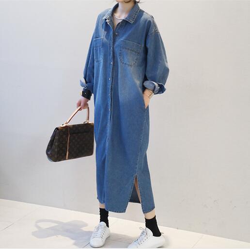 Chaqueta Denim Oversize con Aberturas Laterales - Image 3