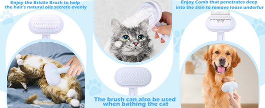 Kit Completo de Aseo para Mascotas 5 en 1 - Cepillo Deslizante, Rastrillo y Peine Autolimpiable - Image 9