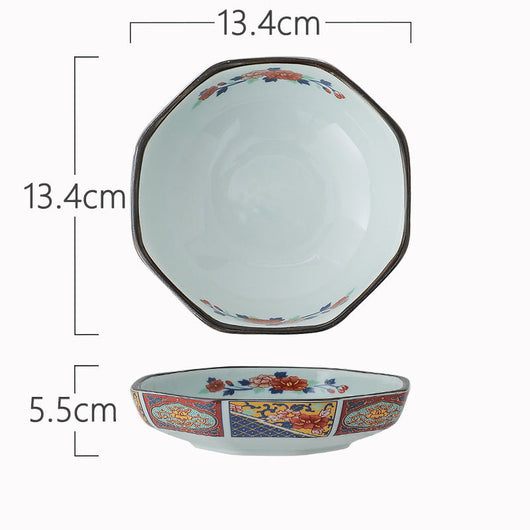 Cuenco Cerámico Octagonal Japonés para Mesa - Image 7
