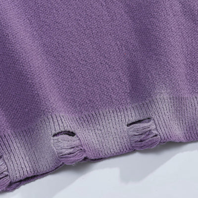 Suéter Tejido para Hombre con Detalles Rotos Estilo Urbano - Image 4