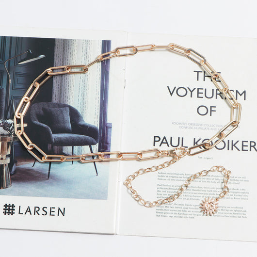 Cadena de Cintura Metálica Elegante para Mujer - Accesorio JK Versátil