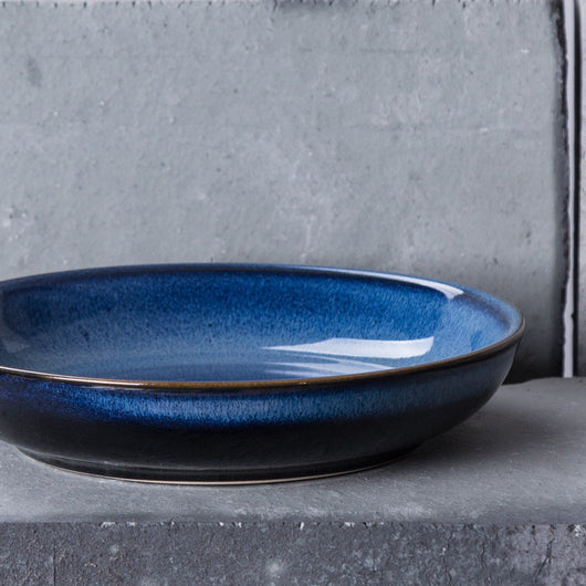 Plato de Cerámica Artesanal Azul Estrella con Esmalte Variable Horno Japonés - Image 13