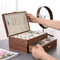 Caja de Joyas de Madera Nogal Negro Lujo Artesanal