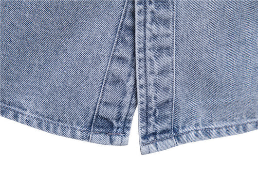Chaqueta Denim Vintage con Solapa Europea Efecto Lavado - Image 14