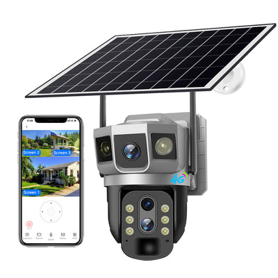 Cámara de Vigilancia Inteligente 4G Triple Pantalla con Zoom 10x y Visión Nocturna HD - Image 18