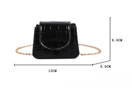 Bolsa Bandolera de Cuero Texturizado con Cadena Versátil - Image 2