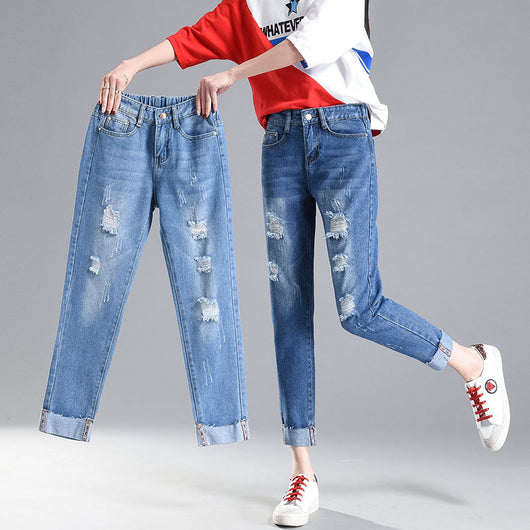 Jeans Rotos Sueltos para Mujer - Estilo Primavera Verano