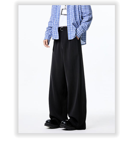 Pantalones Holgados de Pierna Recta con Drapeado Elegante - Image 10