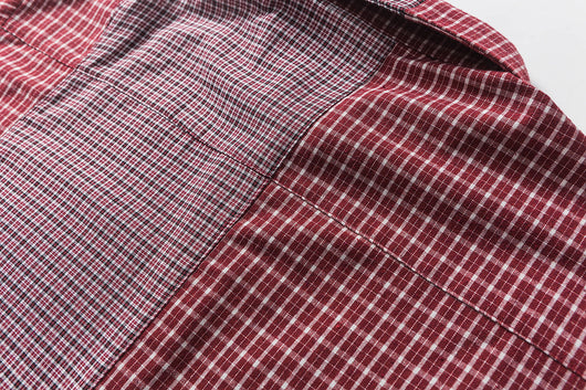 Camisa de Cuadros Patchwork para Hombre - Image 17