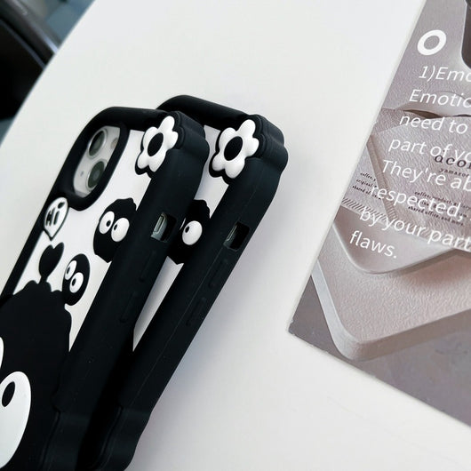 Funda de Teléfono de Silicona con Flores 3D en Relieve - Image 11