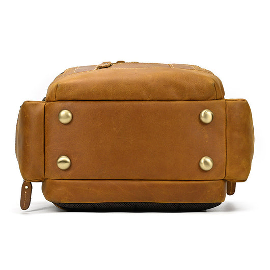 Mochila de Cuero Retro para Hombre - Gran Capacidad y Múltiples Bolsillos - Image 4