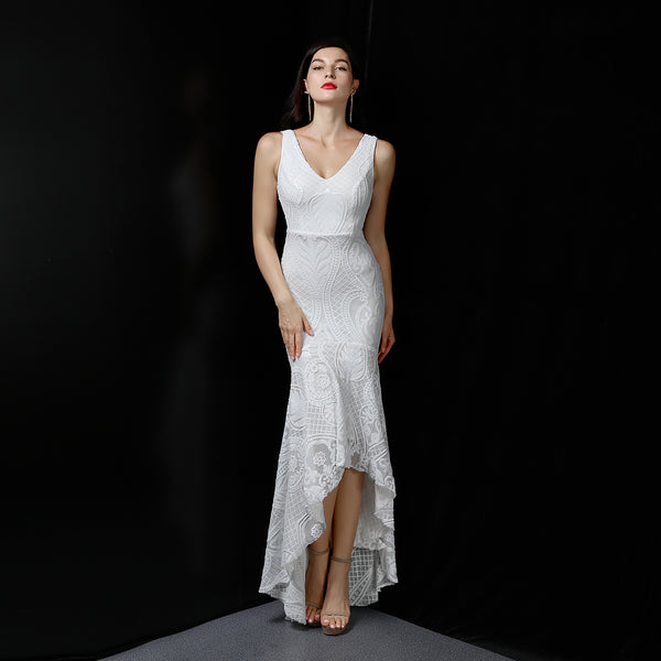 Vestido de Noche Elegante Escote V para Mujer - Diseño Sexy para Fiestas y Eventos - Image 5