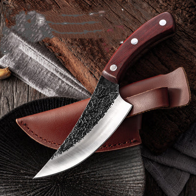 Cuchillo Deshuesador Forjado y Hoja de Sacrificio Martillada - Image 7