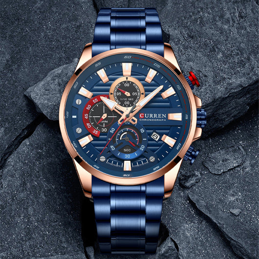Reloj Deportivo de Acero Inoxidable con Seis Esferas - Cuarzo Precisión - Image 11