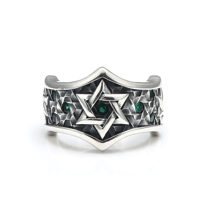 Anillo con Estrella de David Personalizada Incrustada - Image 4
