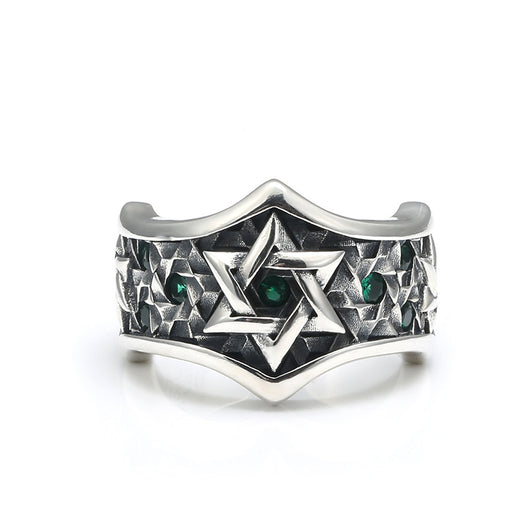 Anillo con Estrella de David Personalizada Incrustada - Image 4