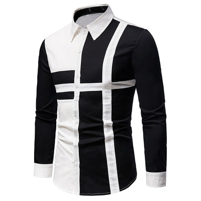 Camisa de Manga Larga Hueca Talla Europea para Hombre - Image 7