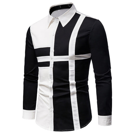Camisa de Manga Larga Hueca Talla Europea para Hombre - Image 7