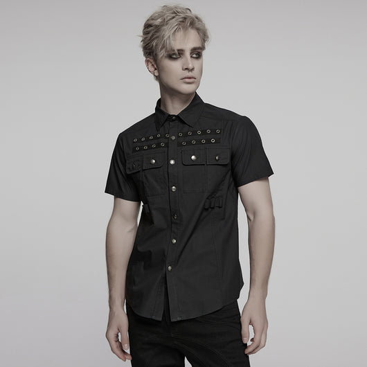 Camisa Punk State Original Streetwear Rock Japonés para Hombre - Image 3