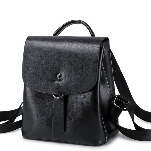 Mochila de Cuero Genuino con Contraste de Colores - Estilo Europeo - Image 15