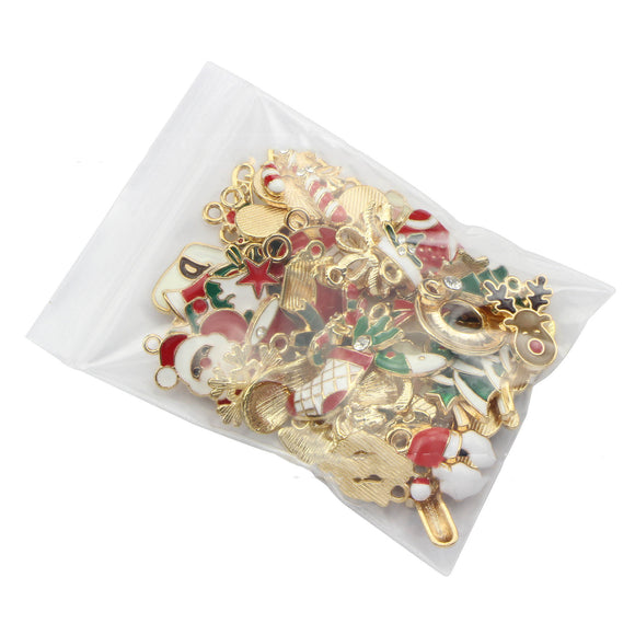 Set de 45 Accesorios para Cabello Navideños con Colgantes de Gota de Aceite