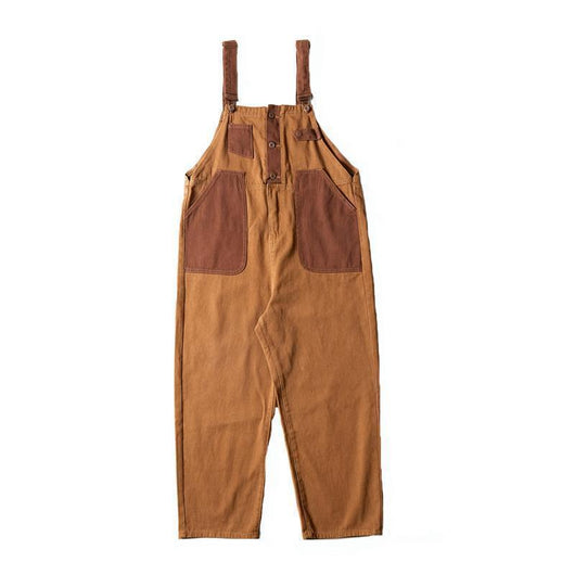 Pantalón Retro Holgado con Tirantes de Trabajo a Juego de Colores - Image 5