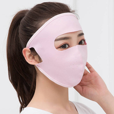 Máscara Facial de Seda de Hielo Transpirable con Protección Solar - Image 11