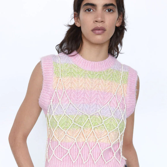 Collar Chal de Perlas Oversized
