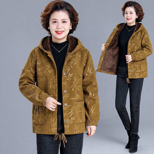Abrigo Acolchado con Capucha para Mujer Madura - Chaqueta Térmica Forrada en Fleece - Image 9