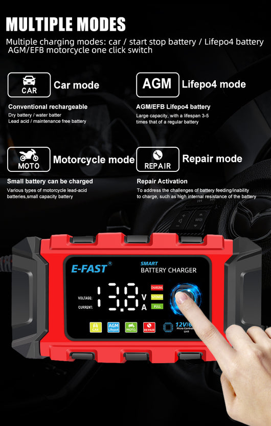 Cargador de Batería LiFePO4 12V para Vehículos Automotrices - Image 11