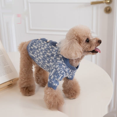 Cardigan Suéter de Perla para Mascotas Otoño e Invierno - Image 3