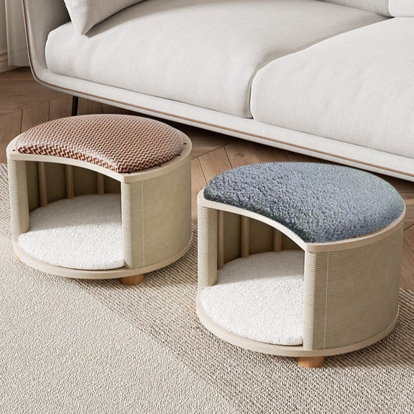 Cama de Madera Maciza para Gatos - Nido Versátil para Todas las Estaciones