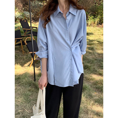 Blusa Clásica con Solapa Estilo Coreano para Mujer - Image 19