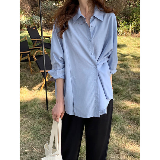 Blusa Clásica con Solapa Estilo Coreano para Mujer - Image 19