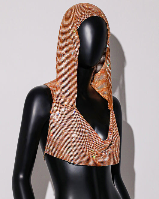 Chaleco Deportivo Brillante con Capucha y Lentejuelas Metálicas - Image 31