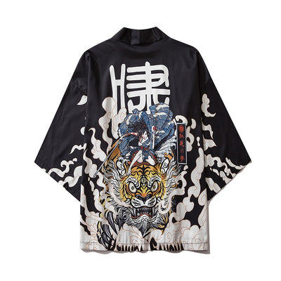 Cardigan Kimono Gato Samurái Streetwear Unisex Harajuku Anime - Image 21