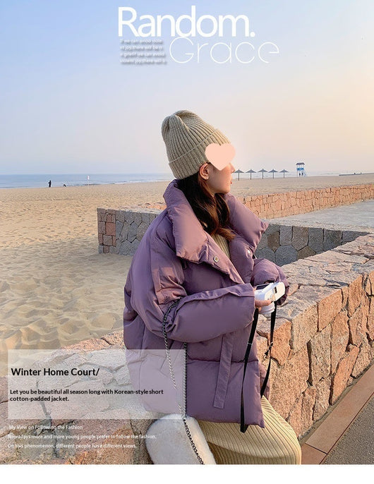 Chaqueta Acolchada Corta Estilo Coreano para Mujer - Image 15