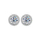 S925 Sterling Plateado Genuine Goods Moissanite Round Bag Stud Earrings Simple Graceful Blanco Diamond Moissanite 1 Karat