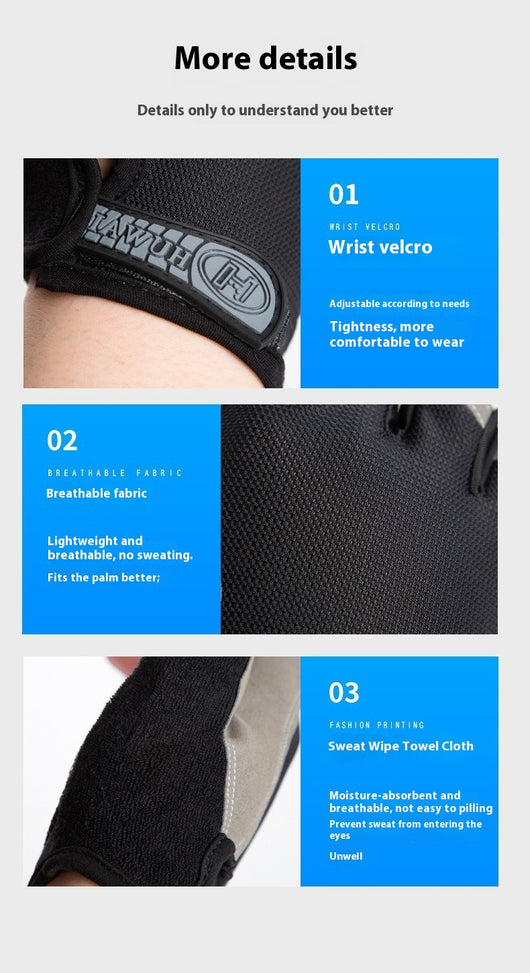 Guantes de Medio Dedo para Ciclismo y Fitness al Aire Libre para Hombre - Image 12