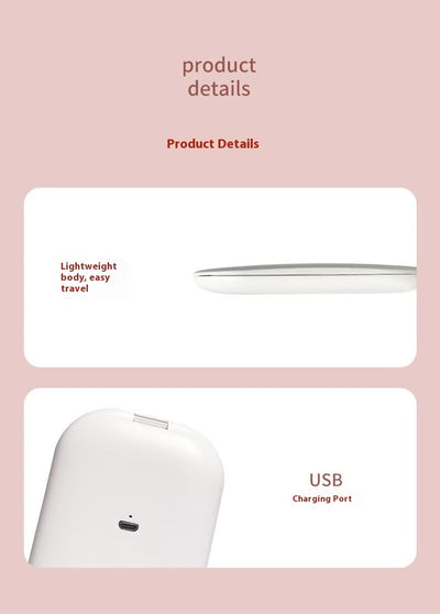 Espejo Cosmético Plegable Ultrafino con Luz LED Tricolor y HD Luminoso - Image 9