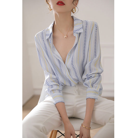 Blusa Mujer Rayas Verticales Contraste de Colores - Image 10