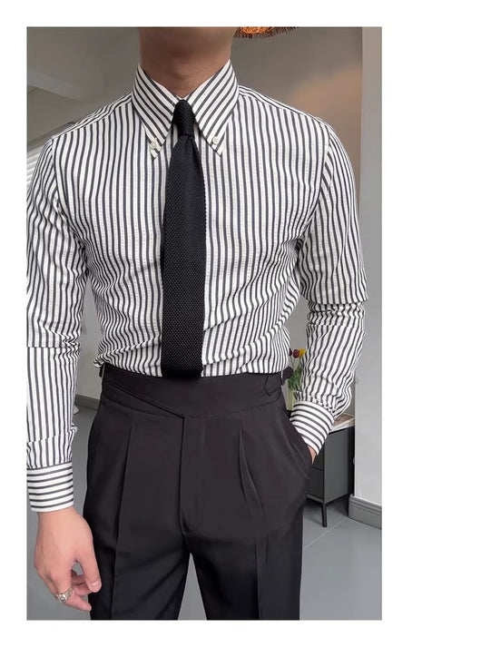 Camisa de Algodón Seersucker Primavera para Hombre - Image 7