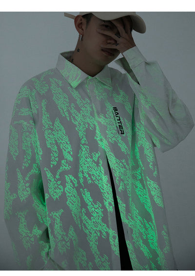 Camisa Manga Larga Estampado Luminoso Tide Brand - Jacket Versátil para Hombre - Image 17