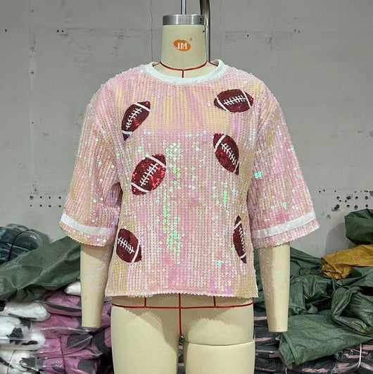 Blusa Deportiva con Lentejuelas - Corte Holgado y Casual - Image 7