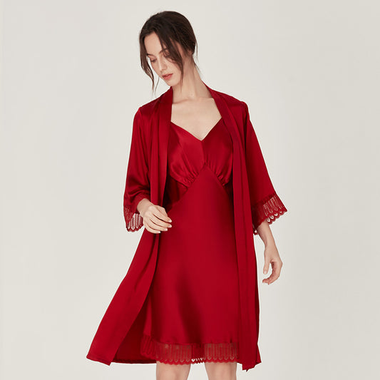 Pijama de Seda Natural para Mujer - Conjunto Dos Piezas Elegante